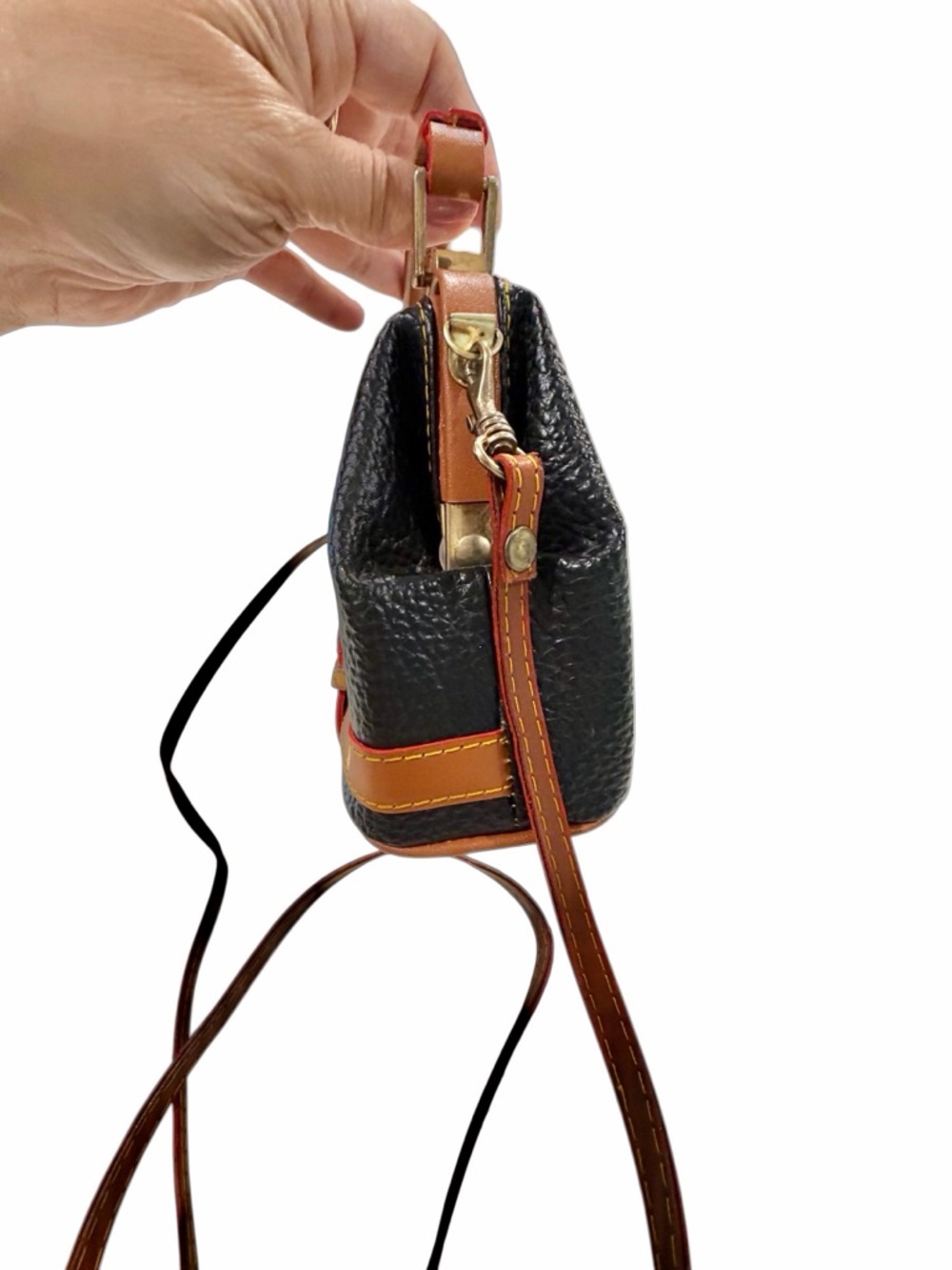 Leather Mini Doctor Bag Crossbody - Picture 8 of 14